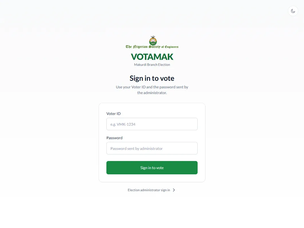 VOTAMAK e-Voting screenshot